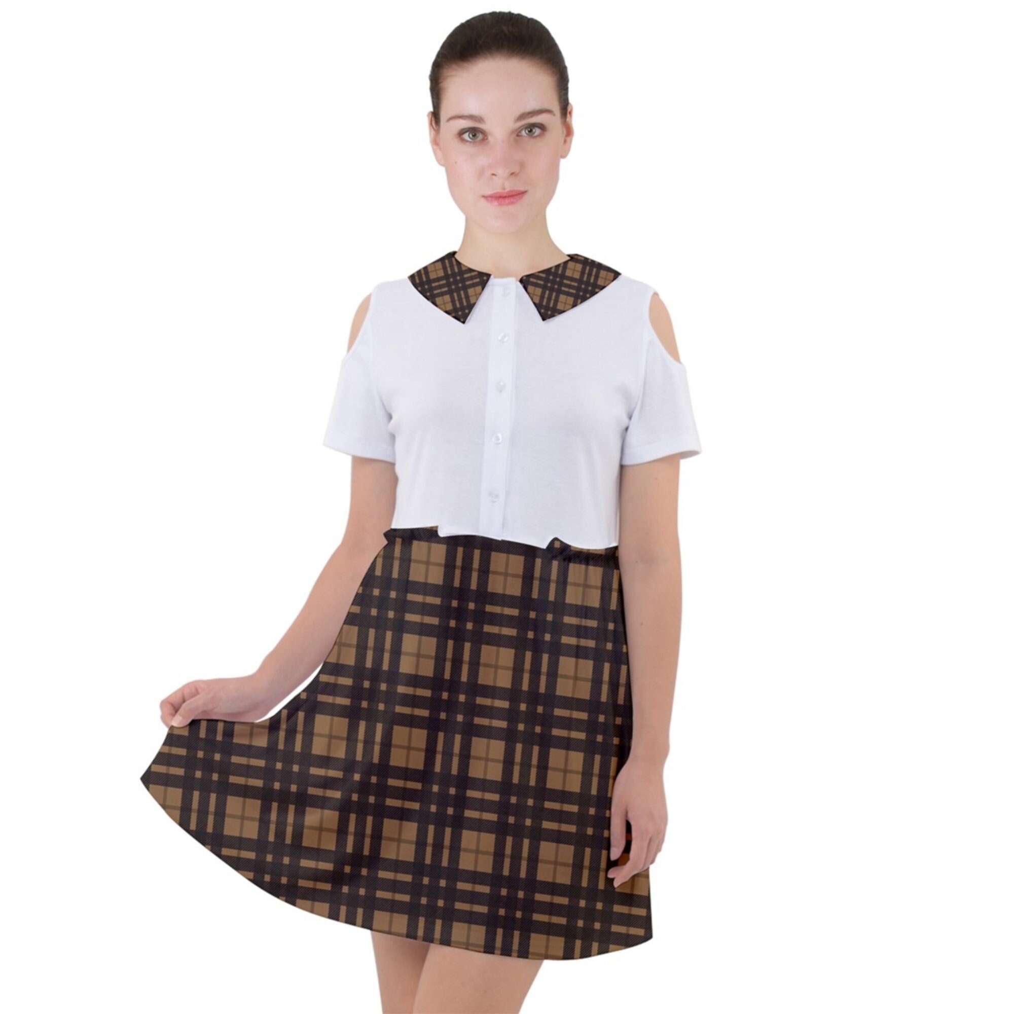 Plus Size Harajuku Japanese School Uniform Plaid Tartan Skirt – The Kawaii  Factory