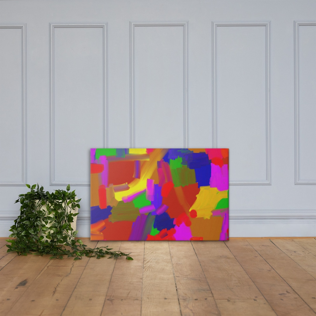 Abstract Art Canvas, Intersectional Art, Black Abstract Art, Gift for