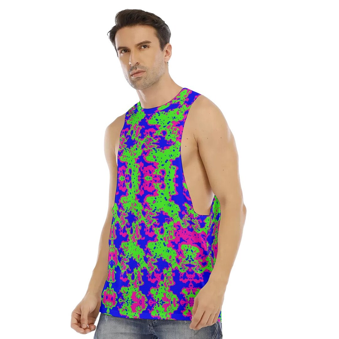 Rave Tank Top, Club Outfit, Festival Tank Top, Neon Cyber Goth, Club ...