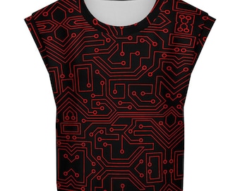 Circuit Knitted Vest, Cyber Academia Fashion