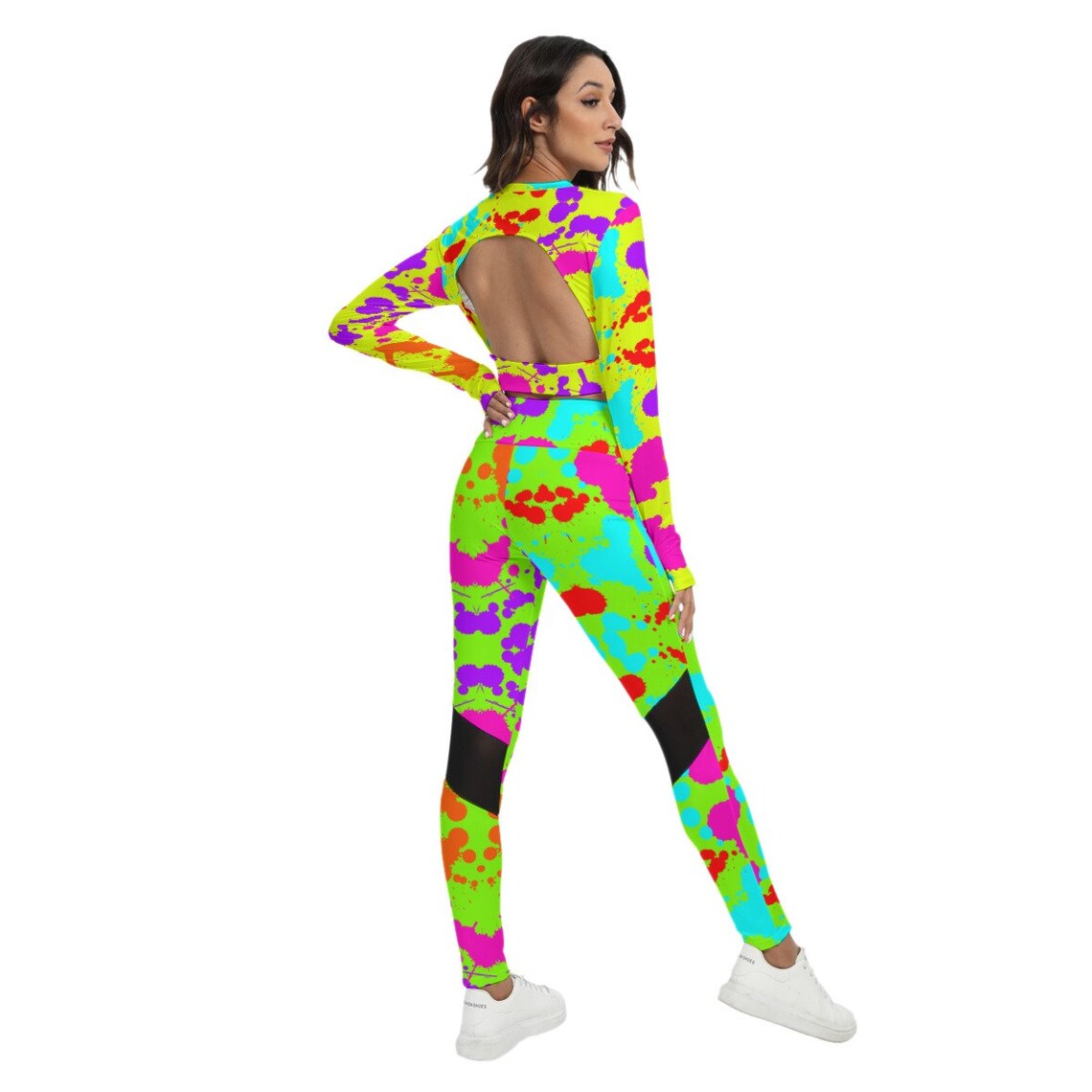 Paint Splatter Outfit Neon Rave Outfit Neon Core Cybergoth Etsy UK