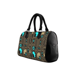 African Boston Bag, Futuristic Fashion, Afro Fusion, Afro Futurism, Afro Cyberpunk Bag, Tribal Handbag, Afrocentric Gift