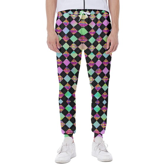 Rave Sweatpants Visual Kei Pants Argyle 