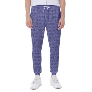 Mudcloth Pants, African Print Pants, Afro Futurism Clothing, Very Peri Sweatpants, Cyber Y2K Clothes, Futuristic Clothing