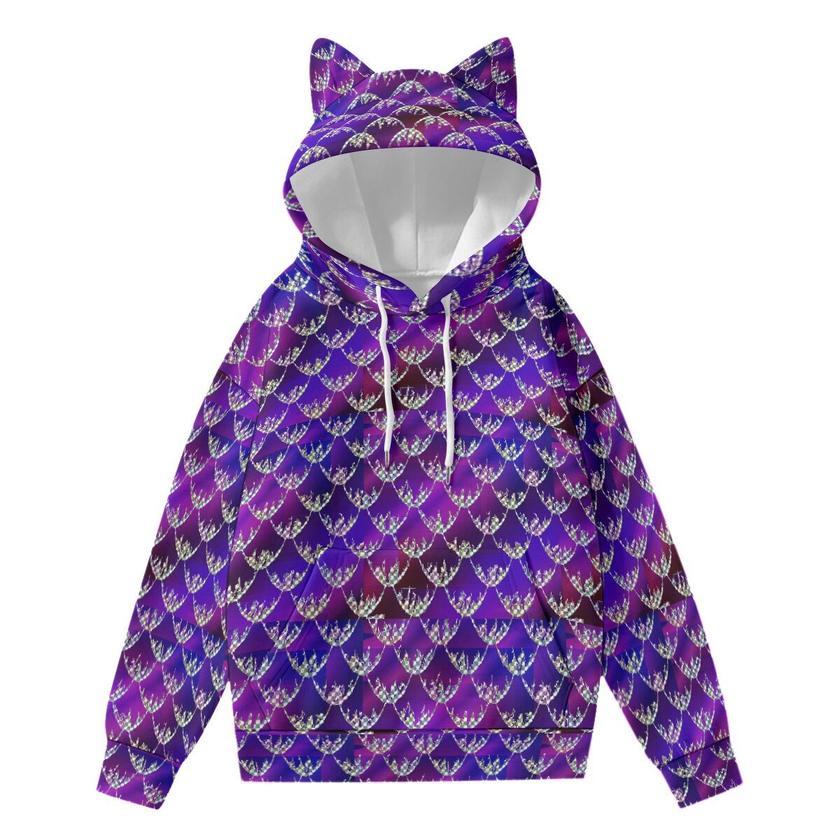 Hoodie Voidpunk, Alien Hoodie, Hoodie With Ears, Glitchcore