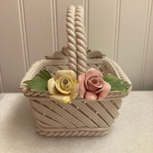 Sweet Capodimonte Flower Basket