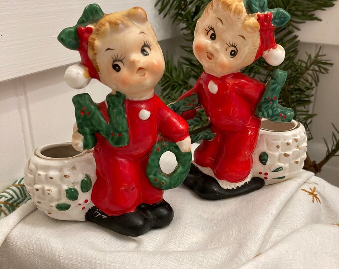 Vintage Pair of NOEL Candle Holders Etsy