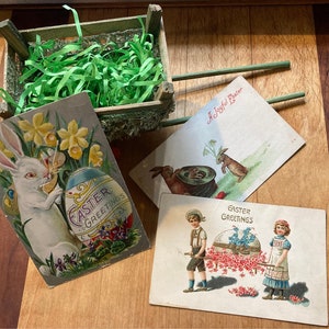 Three Antique Easter Postcards Used
