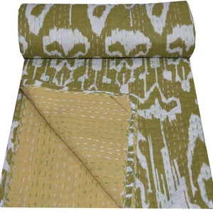 Vintage Kantha Quilt Indian Kantha Quilt Kantha Bedcover Cotton Blanket Gudari Kantha Blanket queen and twin size kantha quilt queen quilt