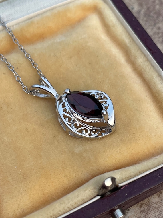 Sterling Silver Garnet Necklace