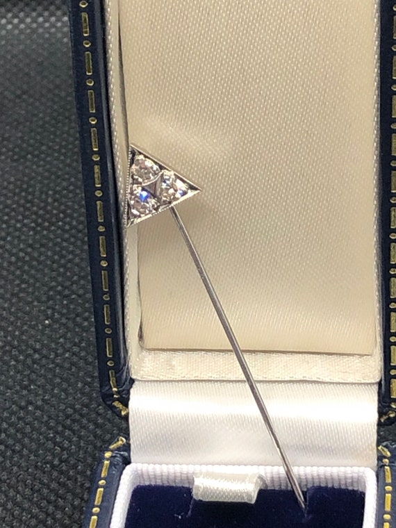 Art Deco Triangle Diamond Stickpin in 14k - image 4