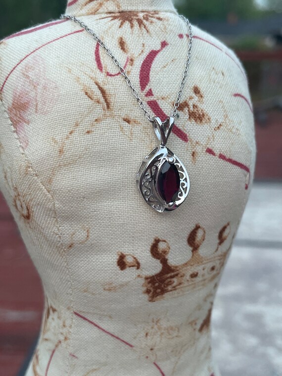 thumbnail image 2 of Sterling Silver Garnet S-Clasp Necklace Clasp / Hook - Two Designs, Choose Your Style 2 of 4