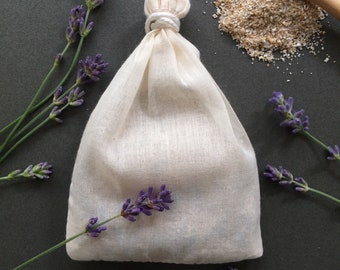 Lavender and Oatmeal Bath Bag | Natural | Lavender bath milk | Relaxing | Self care gift