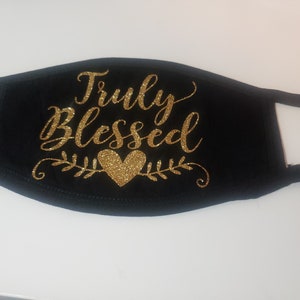 Truly Blessed Cotton & Spandex| Double Layer| Washable Covering| Comfortable| Reusable | Outdoor Face Mask