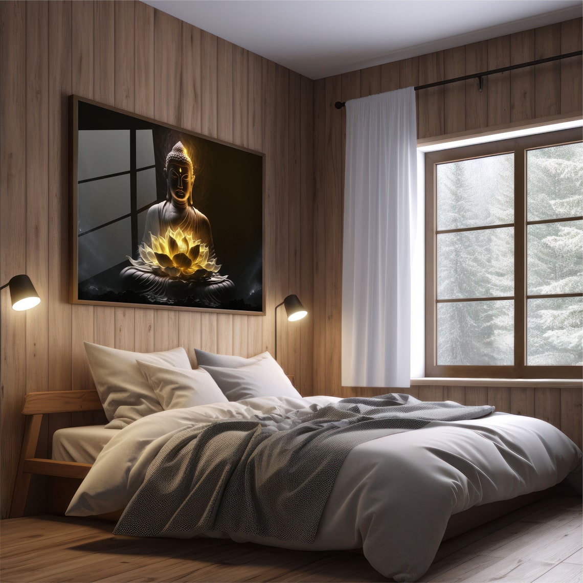 Wall Art Large Buddha Wall Painting for Living Room Decor and Home ...