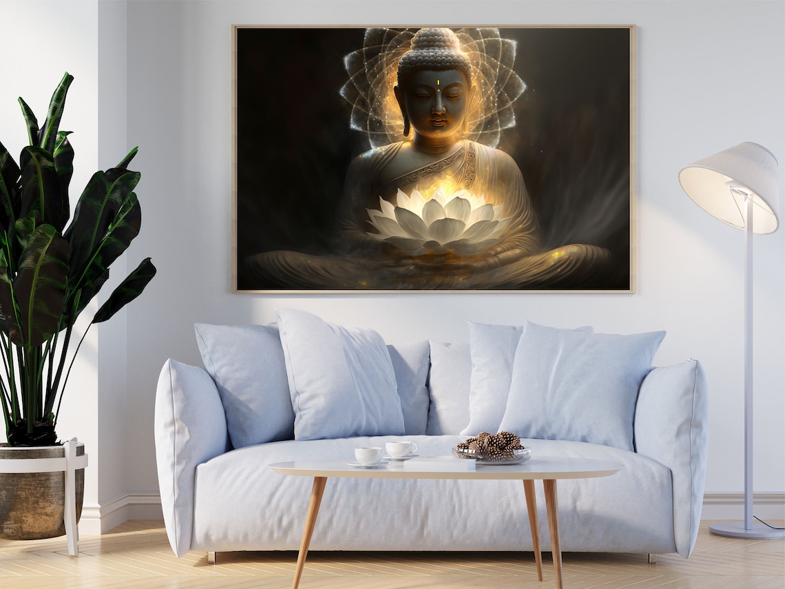 Wall Art Large Buddha Wall Painting for Living Room Decor and Home ...