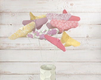 Origami Butterfly Bouquets in Custom Colors for Wedding Decorations, Wedding Centerpieces, Party Centerpieces, Table Decor