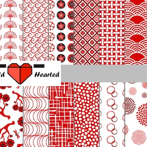 Red Origami Paper Value Pack, Japanese Inspired, 6 in X 6 in, to DOWNLOAD and PRINT