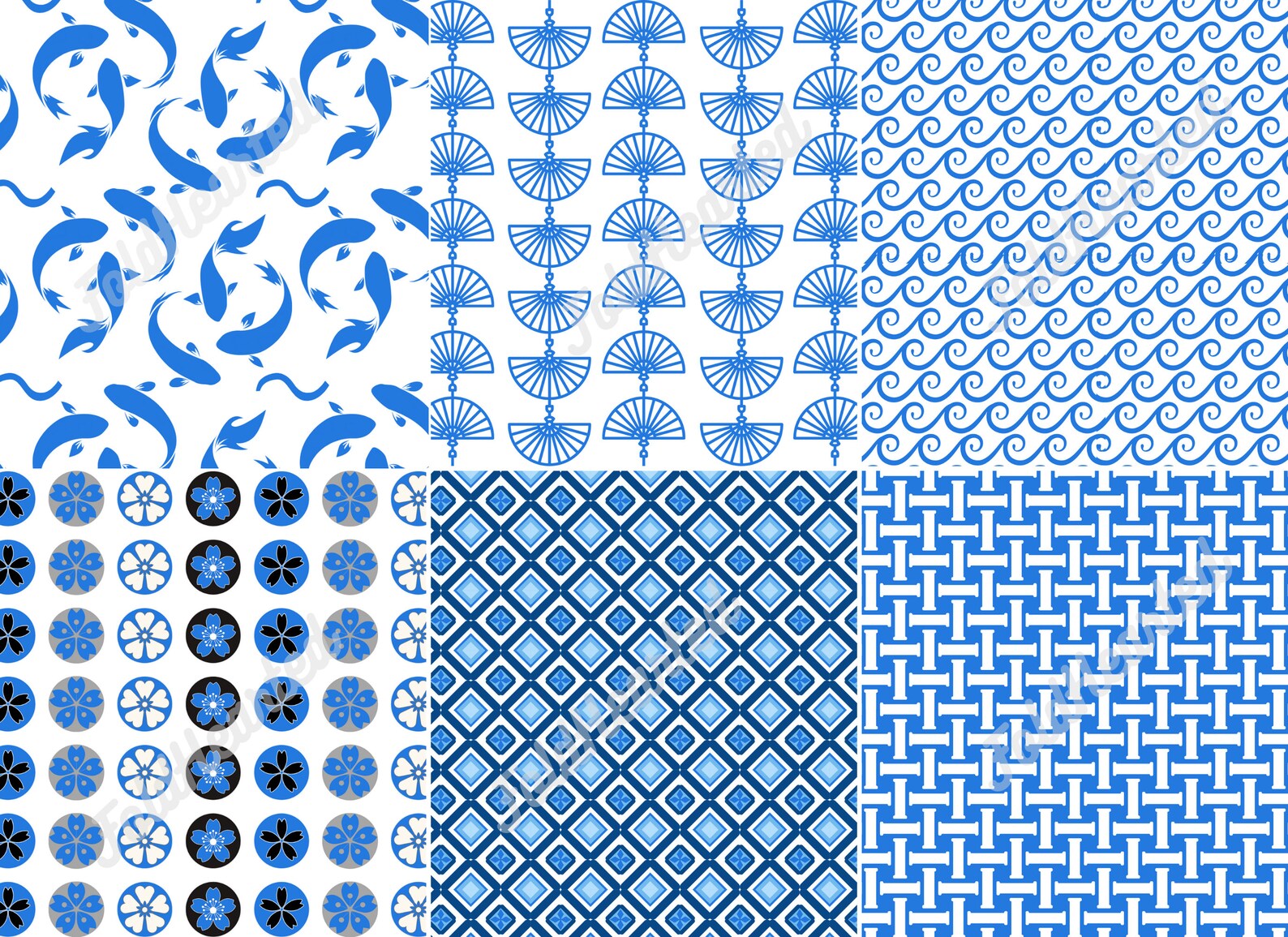 Blue Origami Paper Value Pack, Japanese Inspired, 6 in X 6 In, to ...