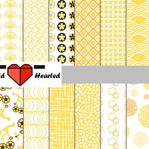 Value Pack di carta origami gialla, di ispirazione giapponese, 6 in X 6 pollici, da SCARICARE e STAMPARE