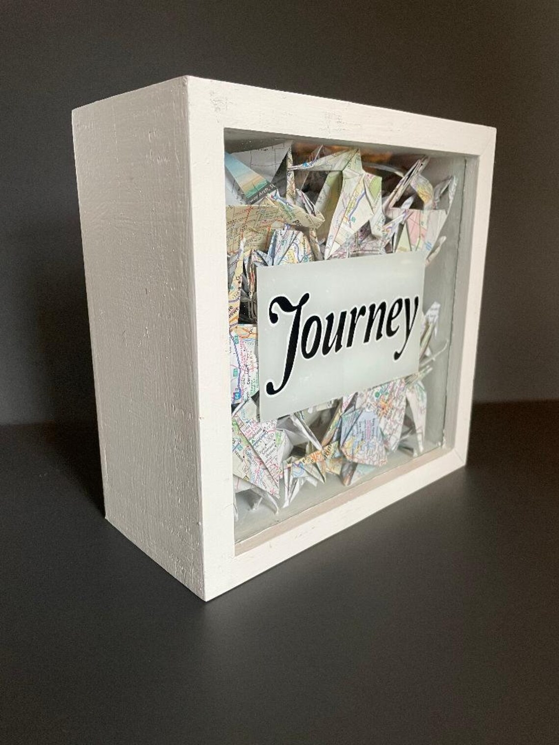 Journey Origami Crane Shadow Box for Gifts for Travelers Etsy