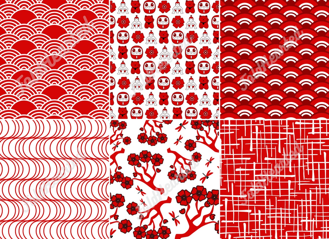 Red Origami Paper Value Pack Japanese Inspired 6 in X 6 In Etsy