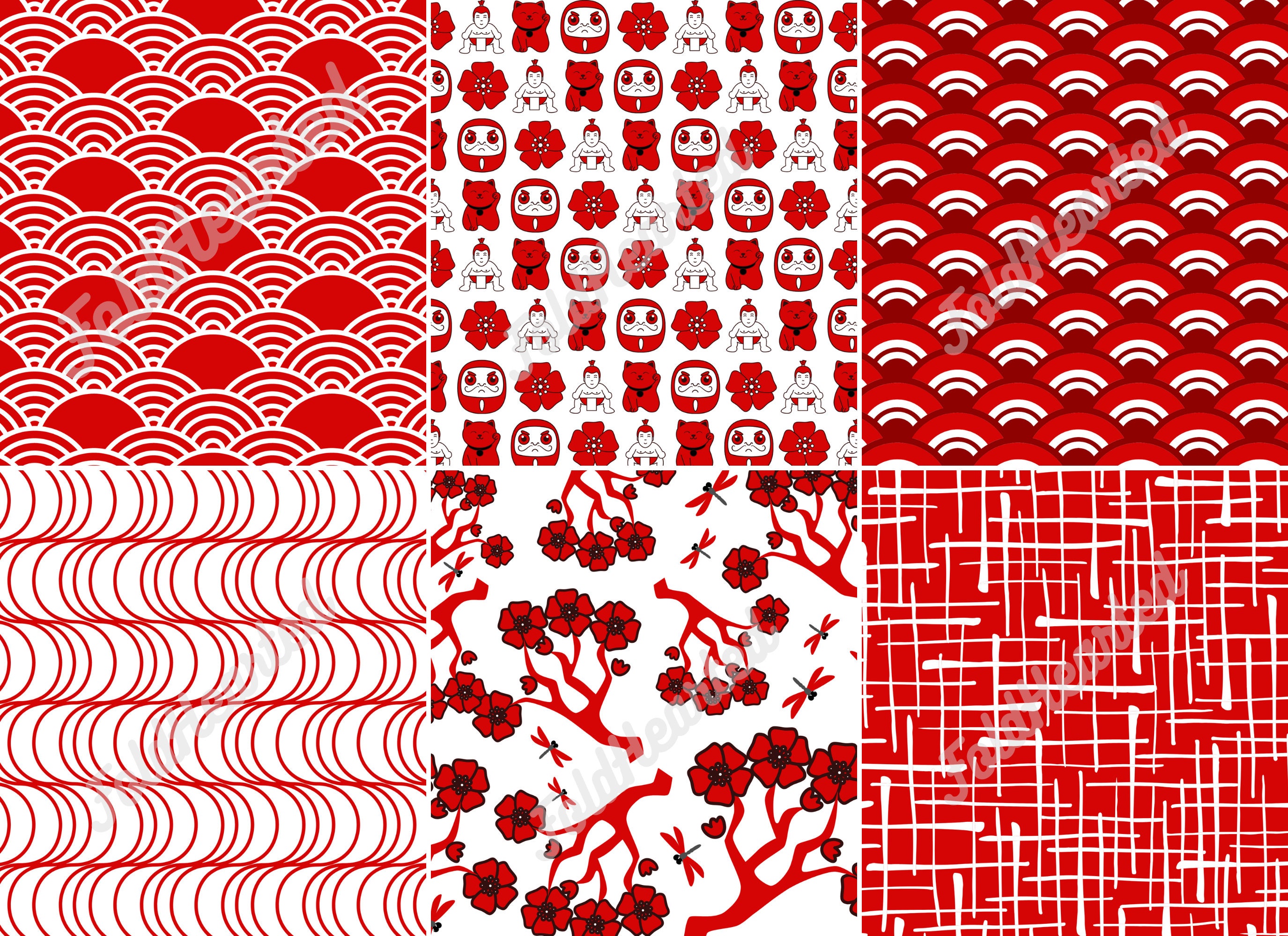 Red Origami Paper Value Pack Japanese Inspired 6 in X 6 in Etsy