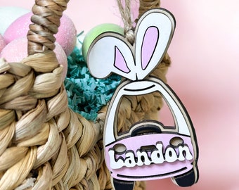 Easter Basket Name Tag, Personalized Name Tag, Bunny Name Tag, Easter Tag, Kids Easter Basket, Easter Basket Tag, Easter Gift For Children