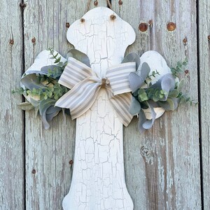 Cross Door Hanger, Easter Door Sign, Easter Decor, Easter Wreath, Front Door Decor, Easter Porch Decor, Easter Bunny Wreath, Spring Door