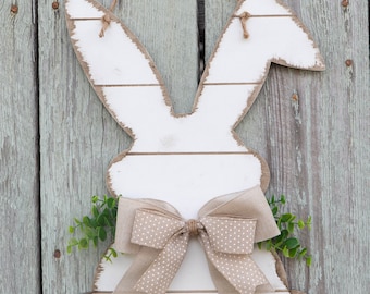 Easter Door Hanger, Spring, Shiplap Bunny Sign, Rustic Decor, Easter Bunny Door Hanger, Easter Decor, Shiplap Decor, Farmhouse Wall Decor