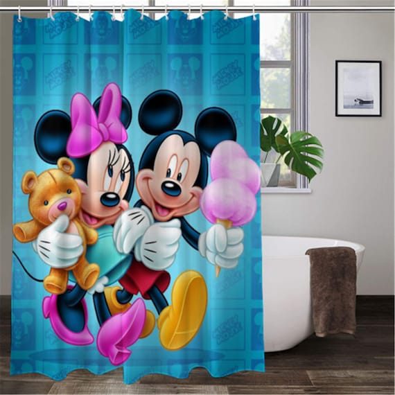 Disney Shower Curtain Mickey Shower CurtainMinnie Shower Etsy