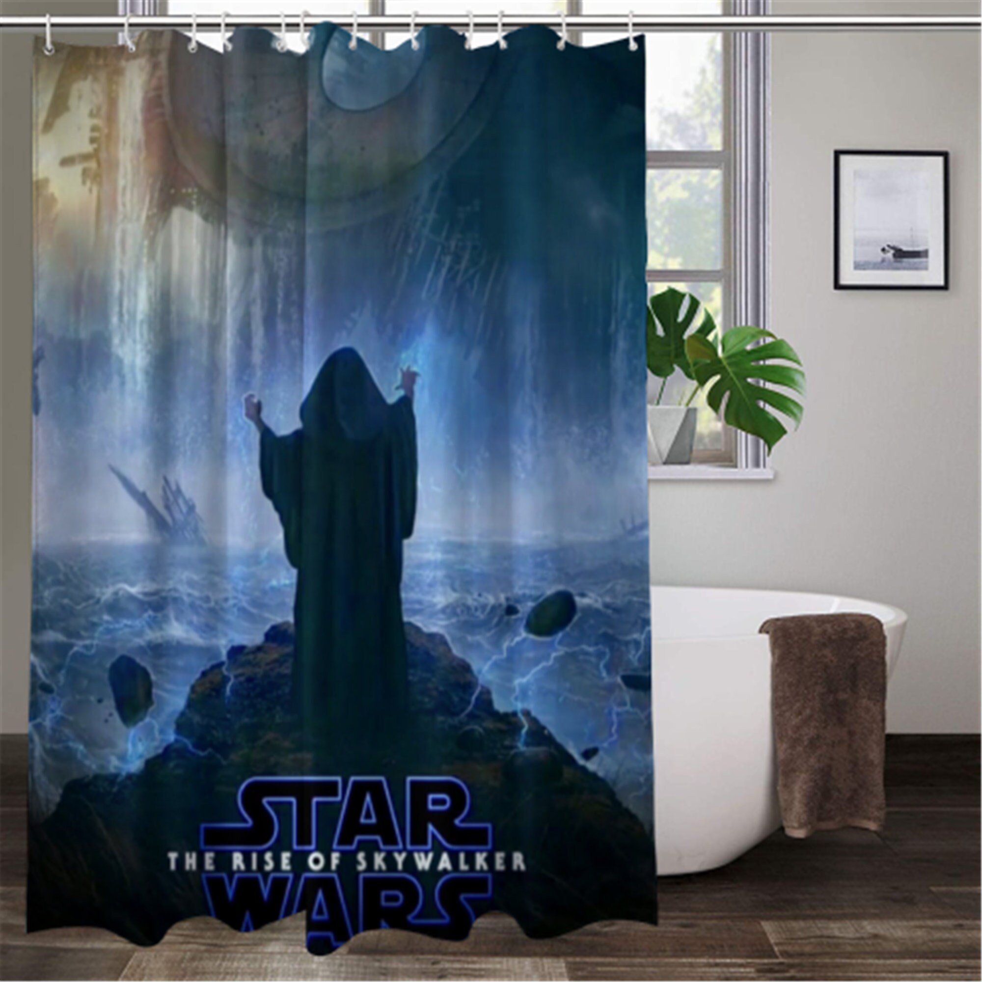 Yoda Shower Curtain Star Wars Shower Curtain Custom Shower Etsy