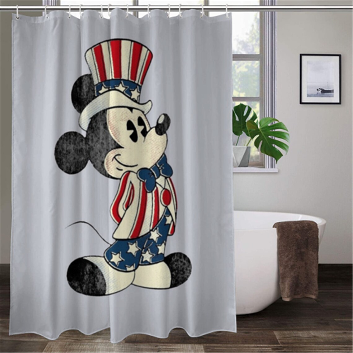 Disney Shower Curtain Mickey Shower CurtainMinnie Shower Etsy