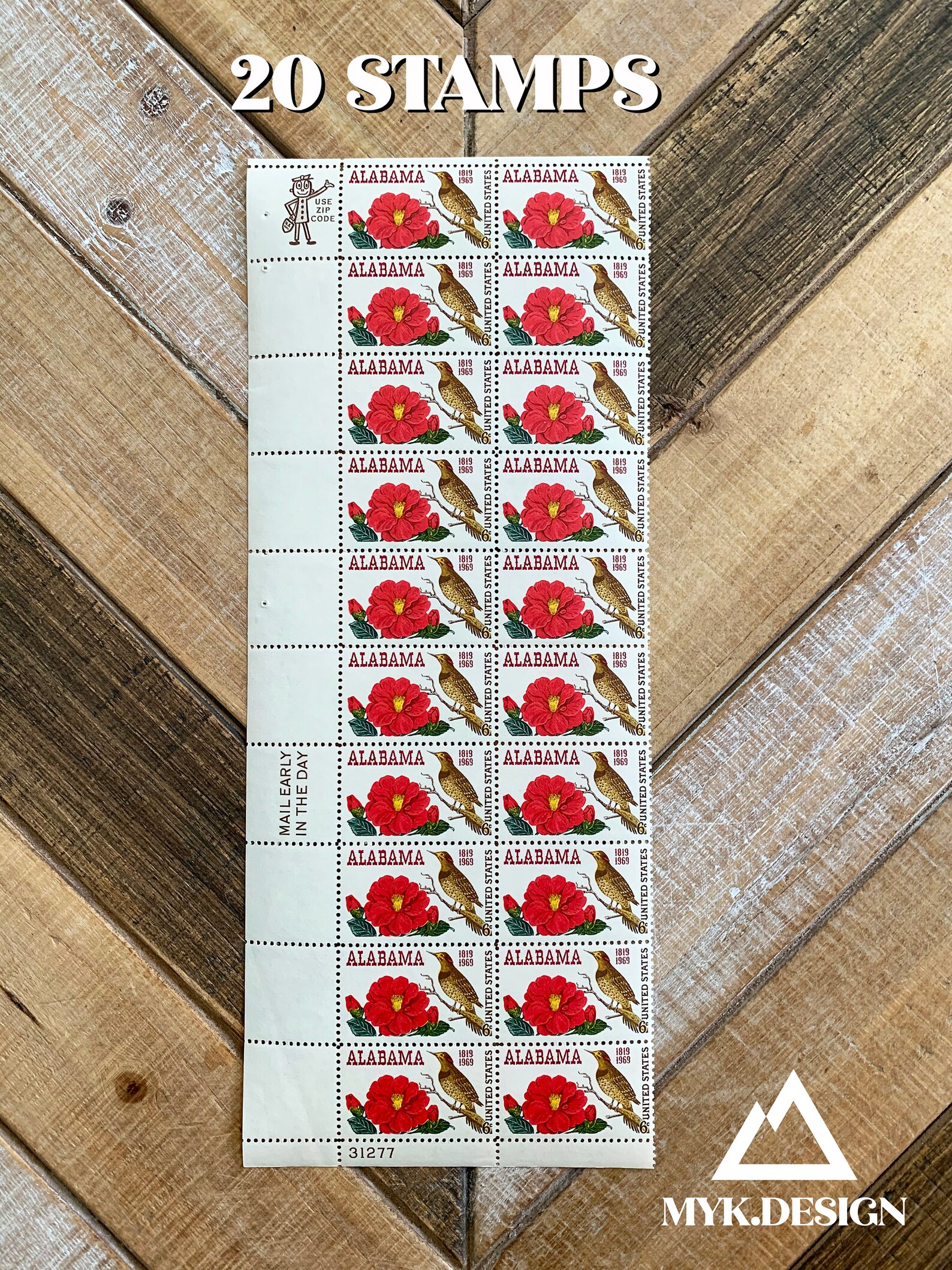 Block of 2030 Alabama Statehood U.S. Stamps Vintage Postage Etsy