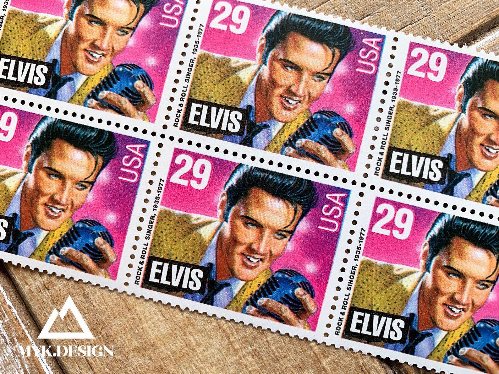Elvis Presley U.S. Stamps Block of 616 1993 Postage Stamps Etsy