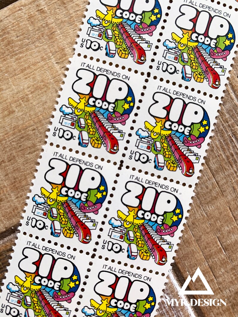 Use Zip Code Block of 1020 U.S. Stamps 1974 Postage Stamps Etsy