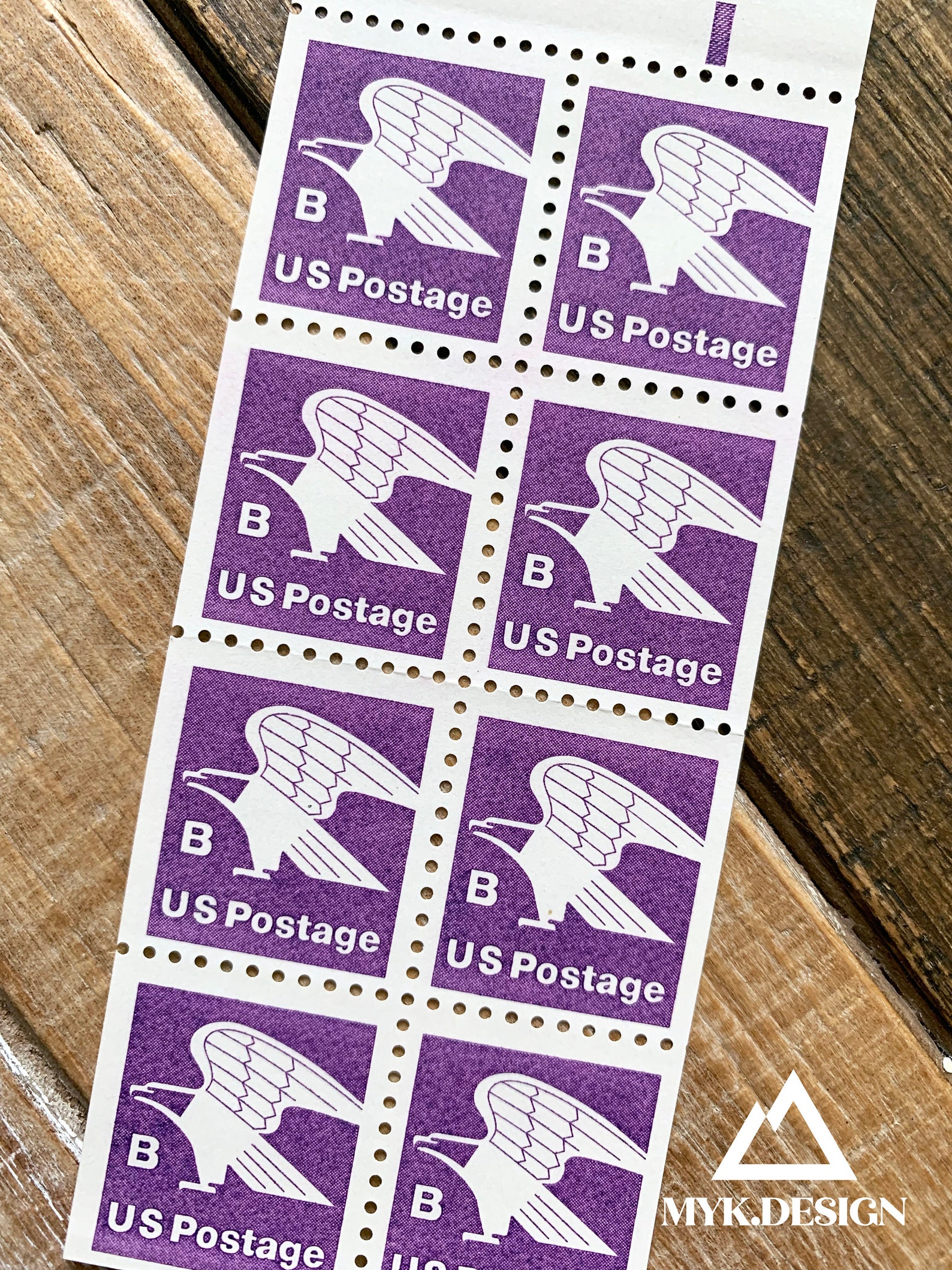 Purple Eagle B Rate 8100 U.S. Postage Stamps Face Value 18 Etsy