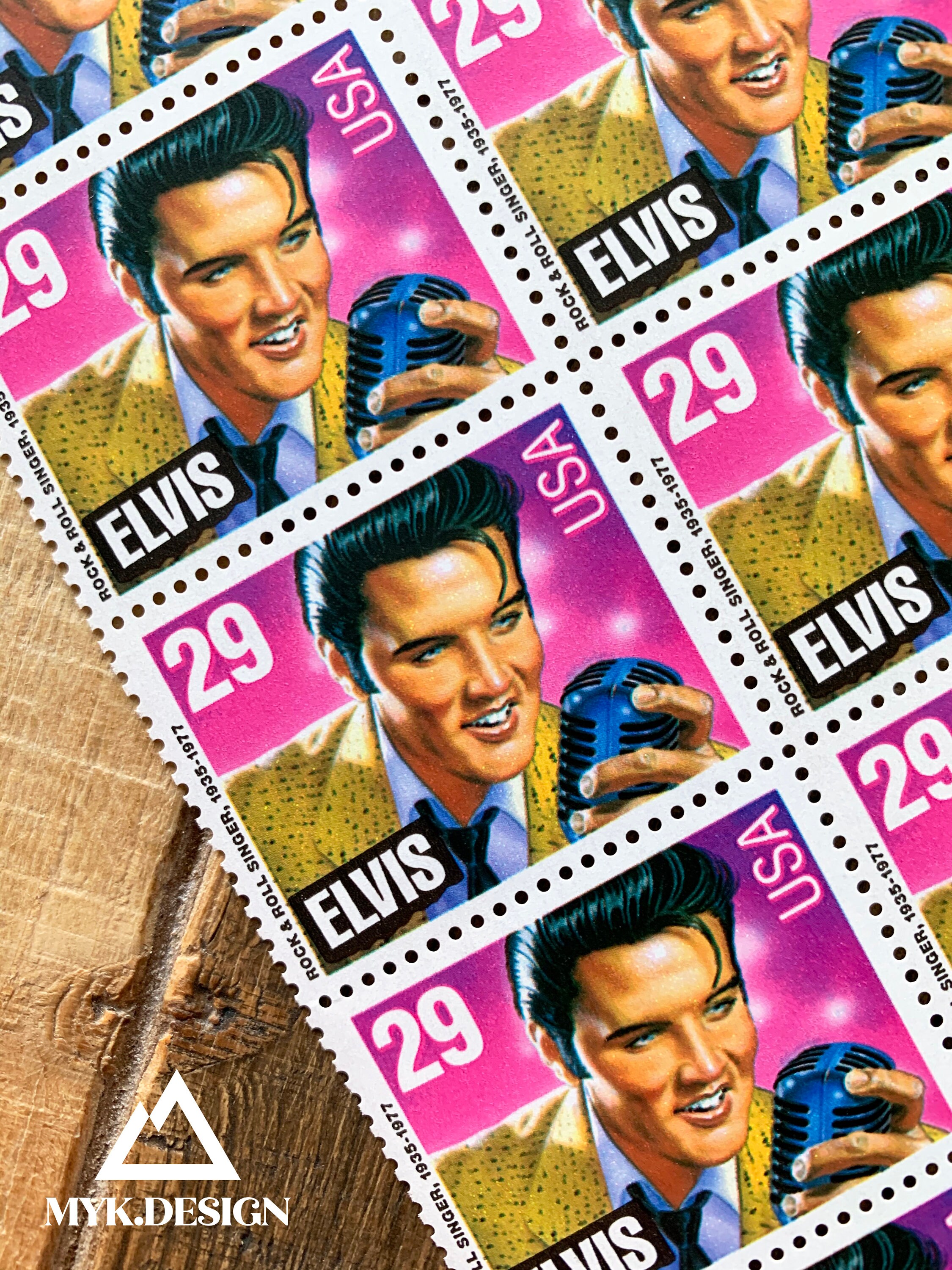 Elvis Presley U.S. Stamps Block of 616 1993 Postage Stamps Etsy