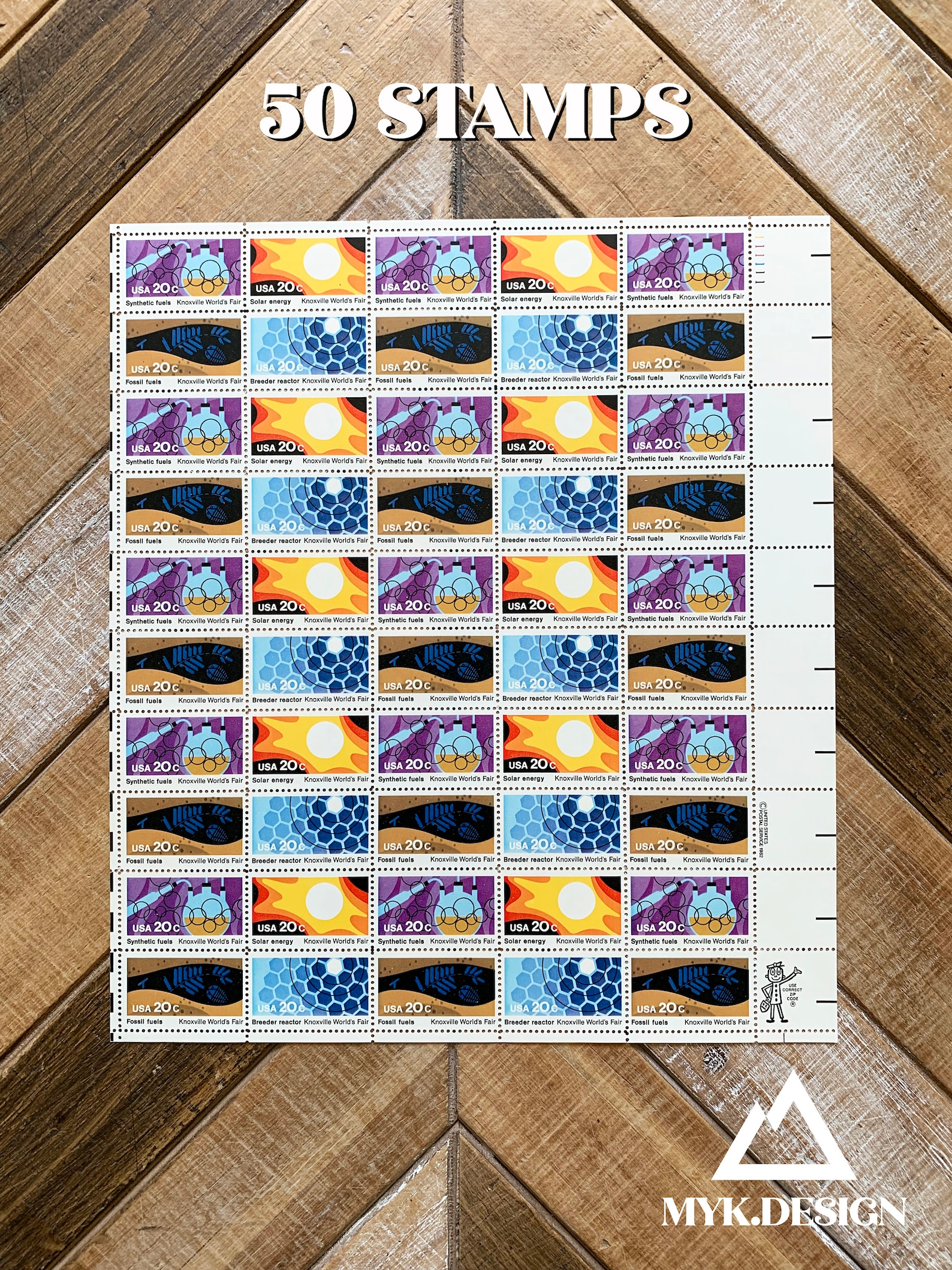 Knoxville Worlds Fair U.S. Stamps Sheet of 2050 1982 Etsy