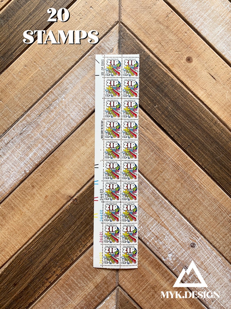 Use Zip Code Block of 1020 U.S. Stamps 1974 Postage Stamps Etsy