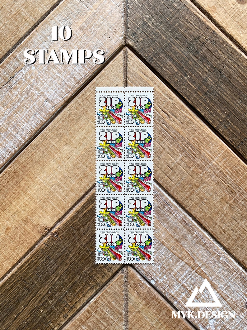 Use Zip Code Block of 1020 U.S. Stamps 1974 Postage Stamps Etsy