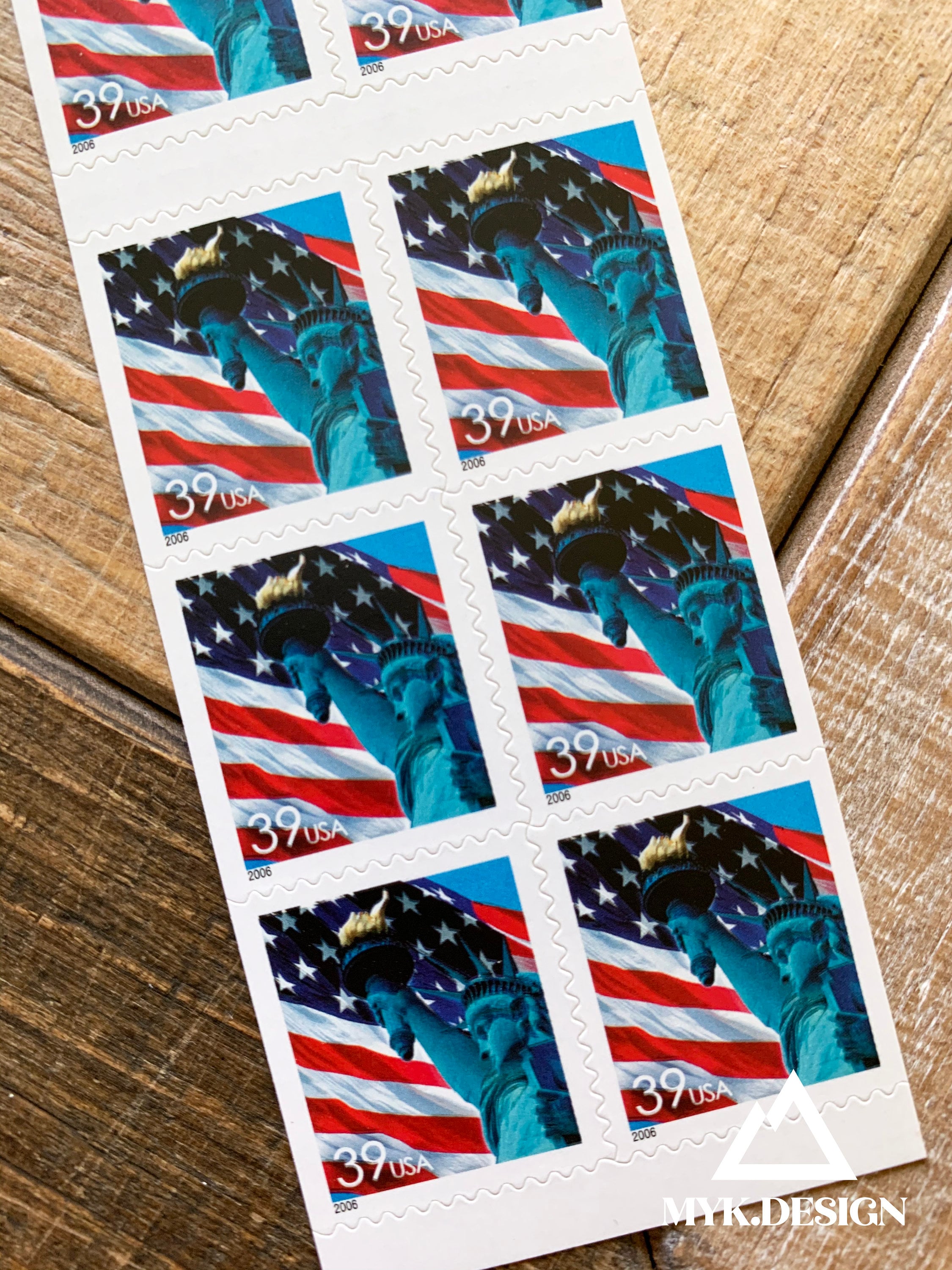 Lady Liberty & American Flag Booklet of 1020 U.S. Stamps Etsy