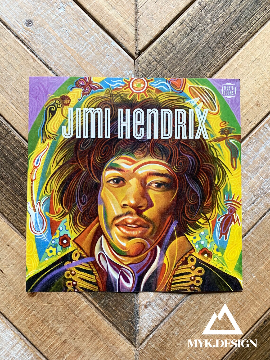 Music Icon Jimi Hendrix Sheet of 16 U.S. Stamps 2014 Etsy