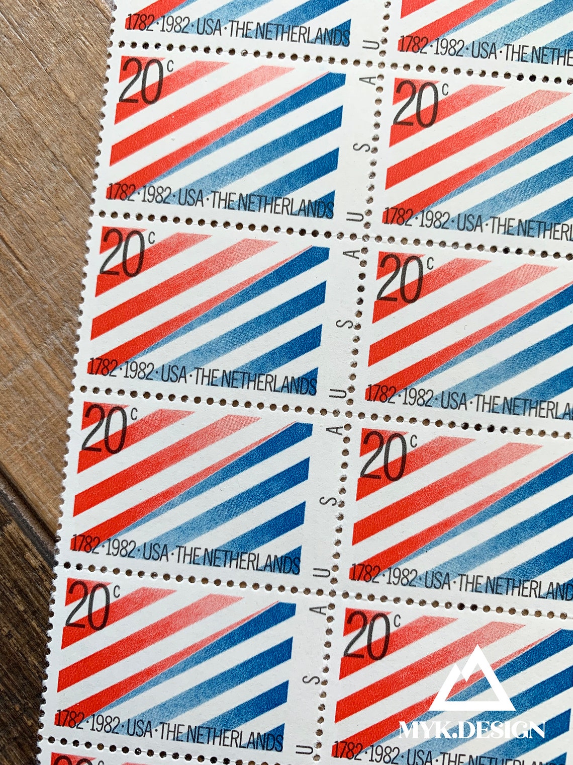 US Netherlands Sheet of 2050 U.S. Stamps 1982 Postage Etsy