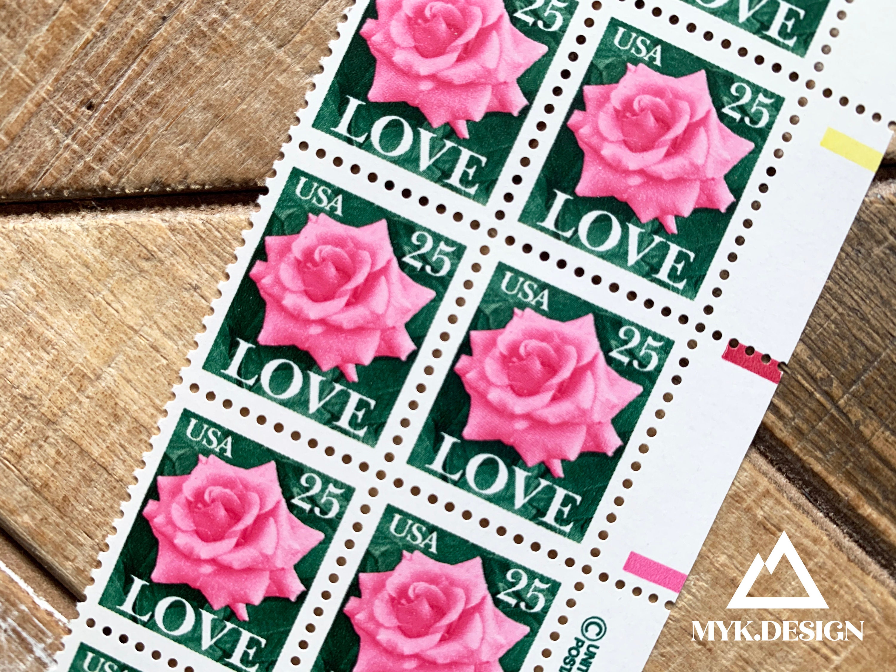 Love Rose Stamps Block of 20 1988 Postage Stamps for Mailing Etsy