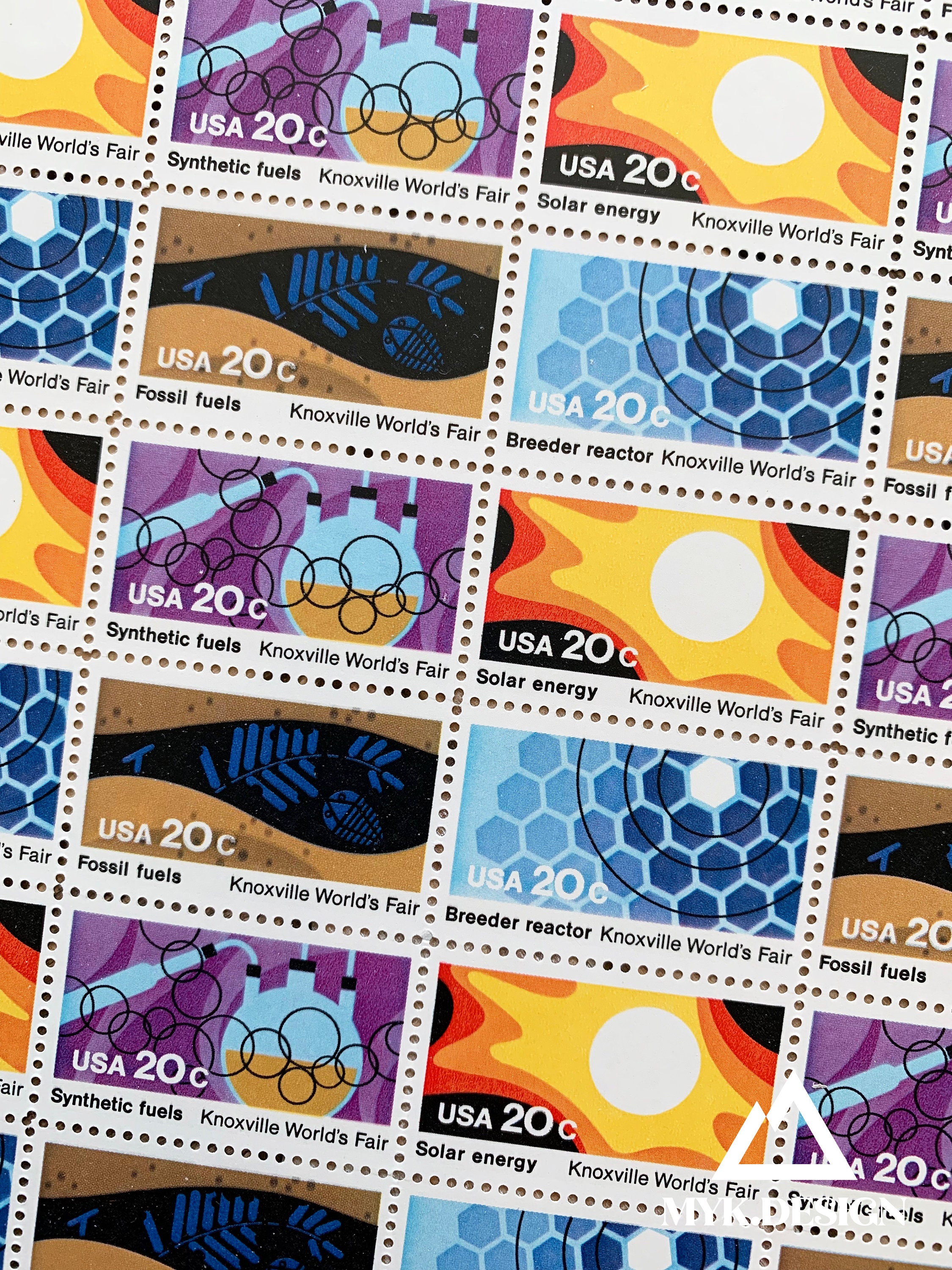 Knoxville Worlds Fair U.S. Stamps Sheet of 2050 1982 Etsy