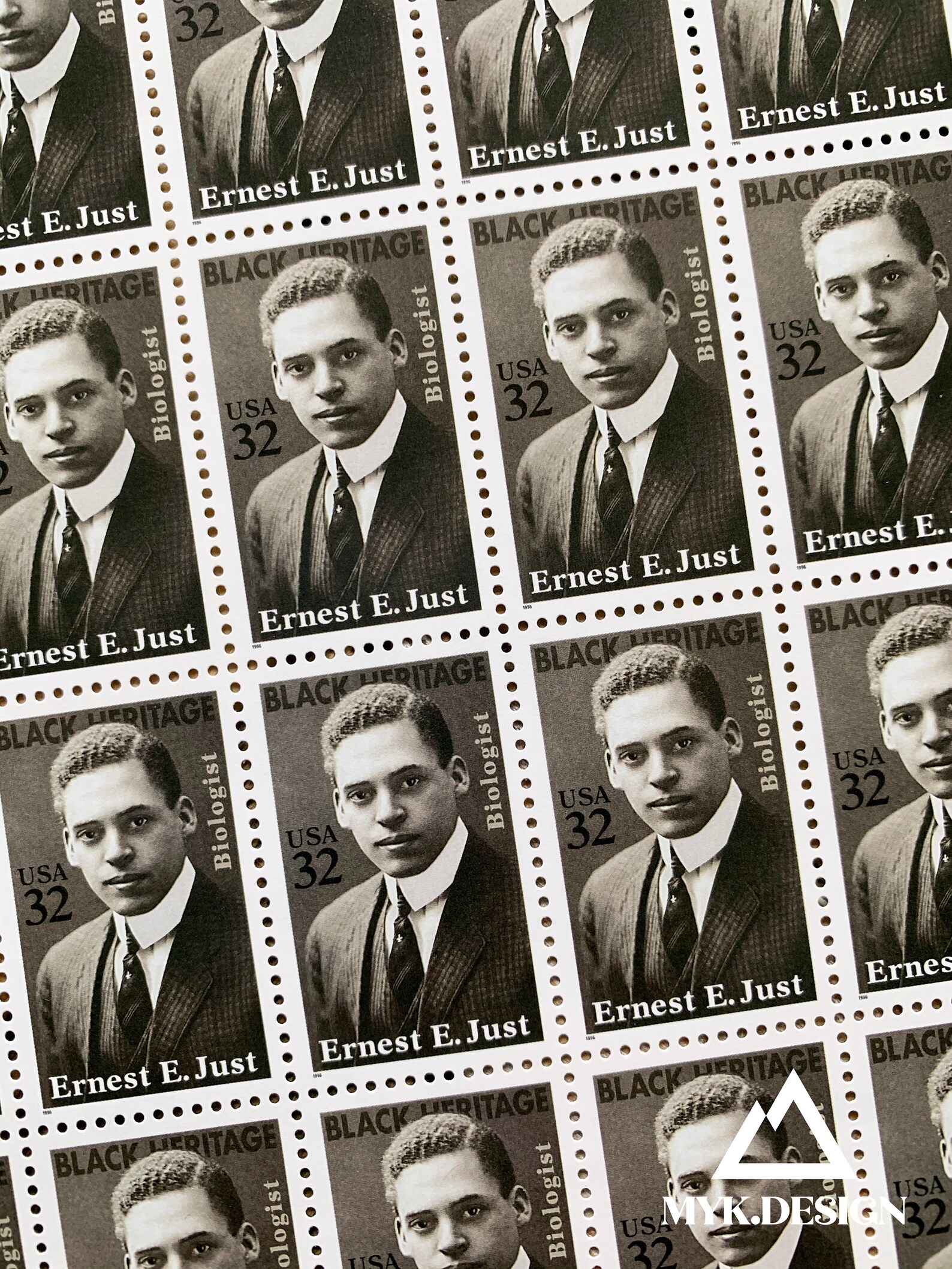 Ernest E Just Sheet of 20 U.S. Stamps 1996 Postage Stamps Etsy