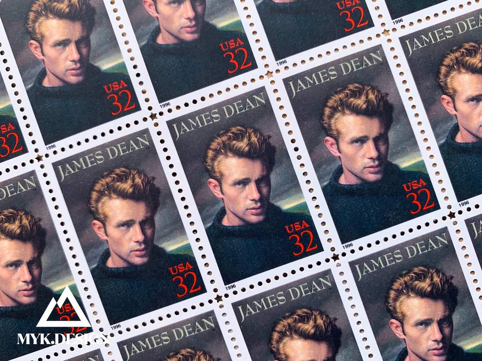 James Dean Legends of Hollywood Sheet of 20 U.S. Stamps 1996 Etsy