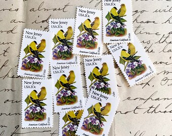 State Birds and Flowers Miniature Mini Plate NEW JERSEY Goldfinch Violet State Birds and Flowers Miniature Mini Plate NEW JERSEY Goldfinch Violet
