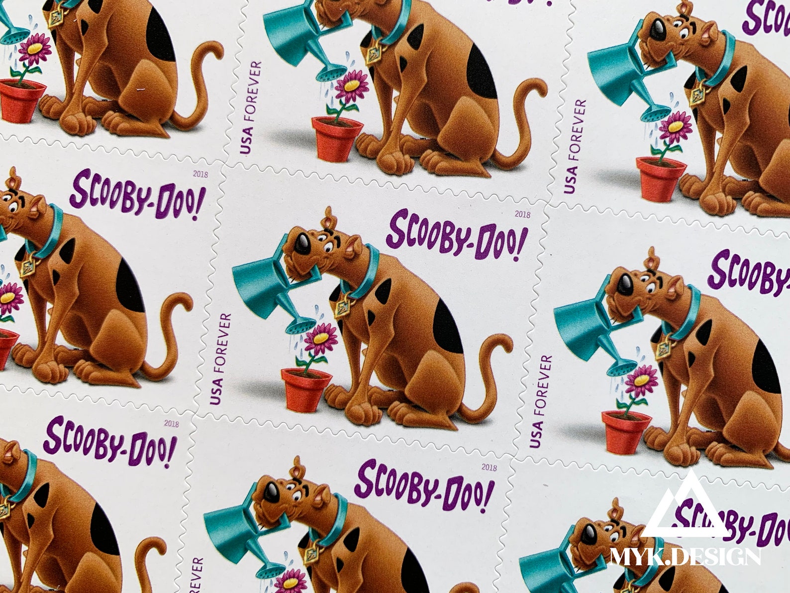 ScoobyDoo Pane of 12 U.S. Stamps 2018 Postage Stamps for Etsy